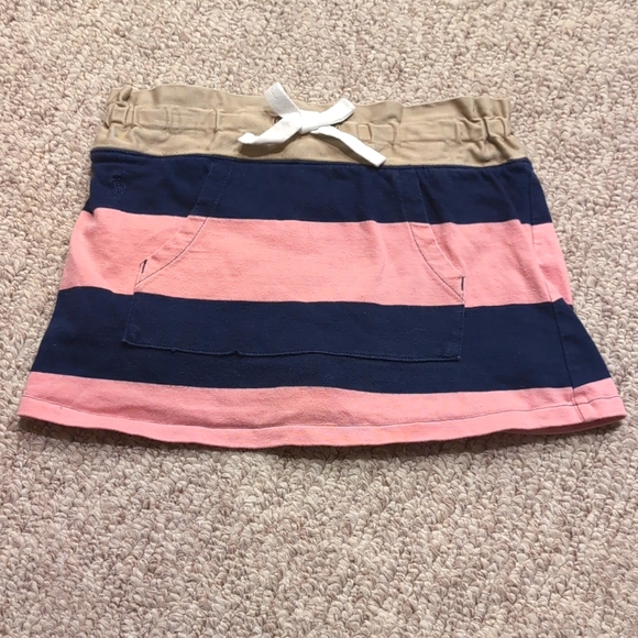 Striped Pink and Blue Skirt - Picture 1 of 5